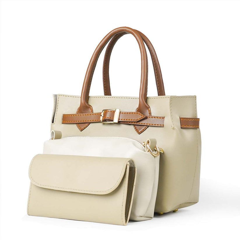 Savvy Luxe – 3-Piece Buckle Set (Beige)
